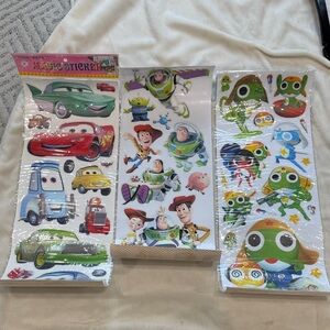 Toy Story, Keroro Kids and Cars Sticker Set